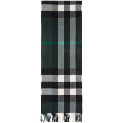 ssense burberry scarf|Burberry: Green Check Wool Scarf .